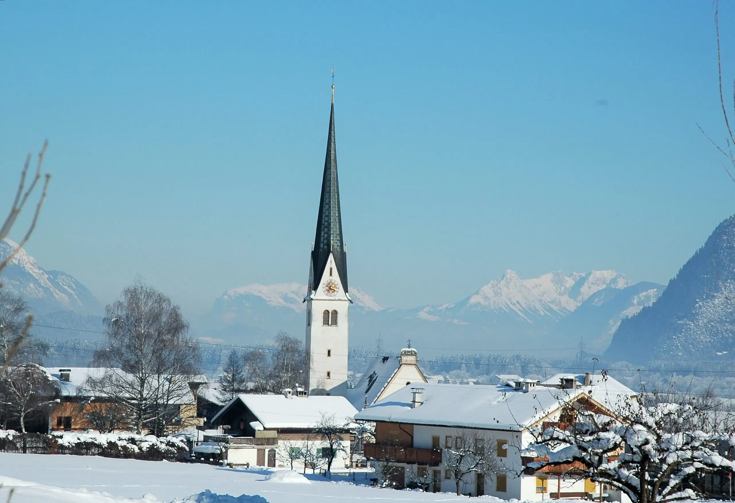 Dorf Münster im Winter